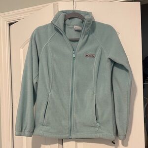 Columbia Mint Green Full-Zip Fleece Jacket